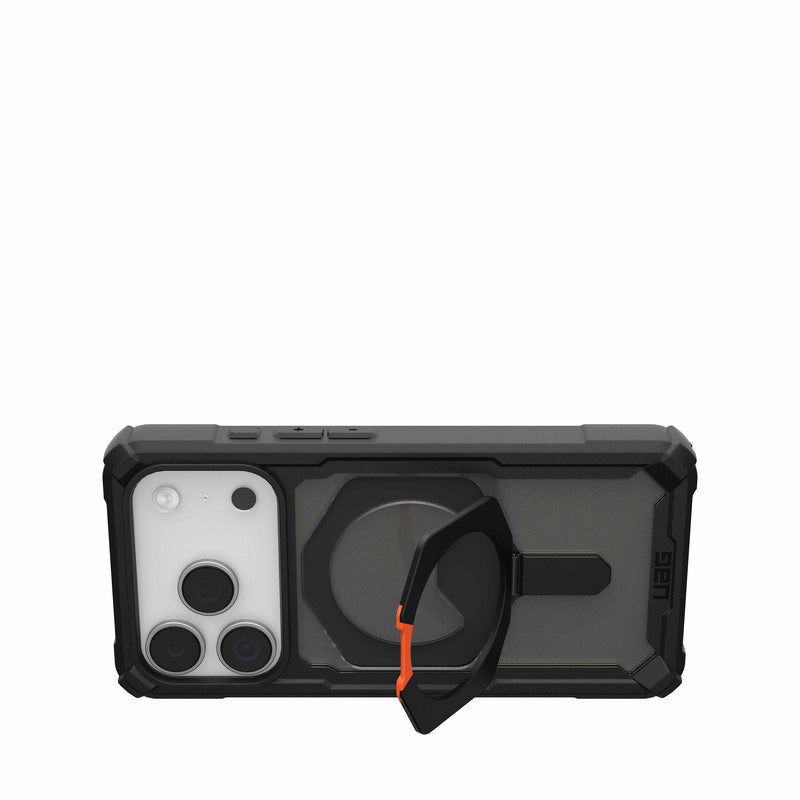 UAG iPhone 17 Pro/ 17 Pro Max Plasma XTE Magsafe Case - Black/Pop Orange [V] - كفر حماية عالية - ايفون 17 برو / 17 بروماكس - ستاند بالطول والعرض - ماغ سيف