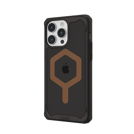 UAG Plyo Magsafe Case for iPhone 15 Pro/15 Pro Max - Black / Bronze [V] -  كفر حماية عالية - ماغ سيف