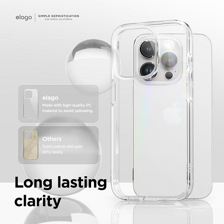 Elago iPhone 15 Pro /15 Pro Max Hybrid Case - Transparent [V] - كفر  حماية - شفاف