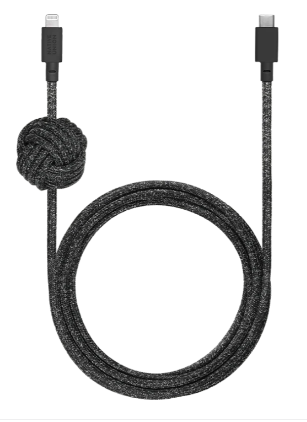 Native Union Belt Cable XL USB-C to Lightning 3M - Cosmos - سلك شحن ايفون - نيتف يونيون - مقاوم للقطع - 3 متر - كفالة 12 شهر