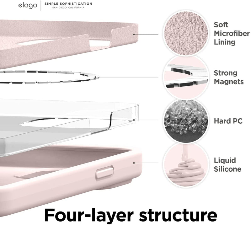 Elago MagSafe Soft Silicone Case - Lovely pink [V] - كفر حماية مع  ماغ سيف