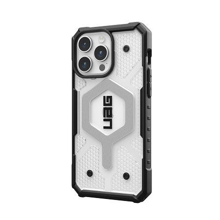 UAG iPhone  Pathfinder Magsafe Case 15 Pro/15 Pro Max - Ice [V] كفر حماية عالية - ماغ سيف