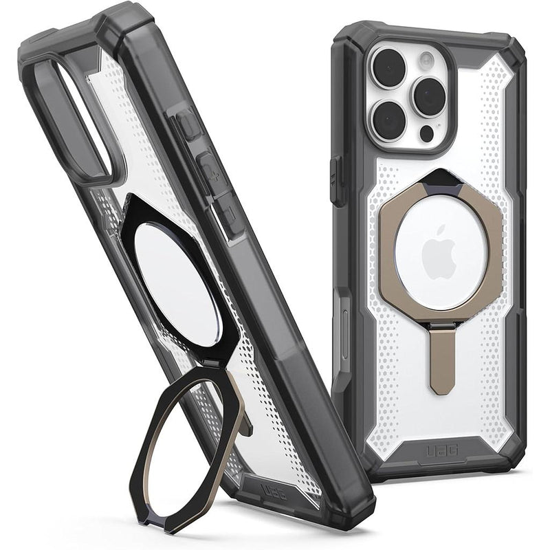 UAG Magsafe Plasma XTE Case for iPhone 16 Pro/16 Pro MAX - Ash/Titanium [V] - كفر حماية عالية - ستاند بالطول و العرض - ماغ سيف