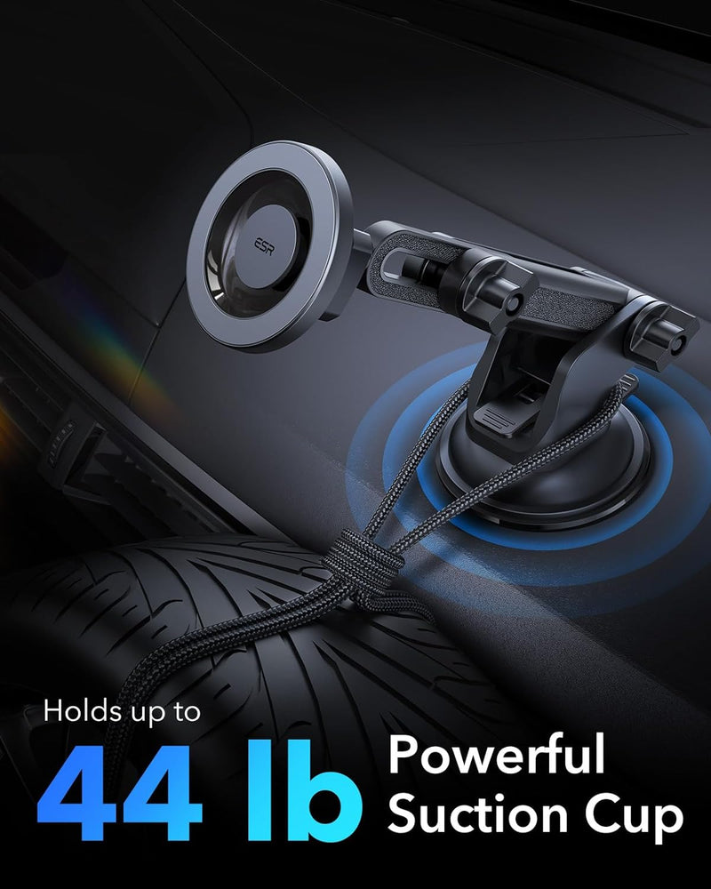 ESR HaloLock Dashboard Phone Mount [V] - ستاند سيارة ماغ سيف - على الجام + الديكور - ذراع طويل