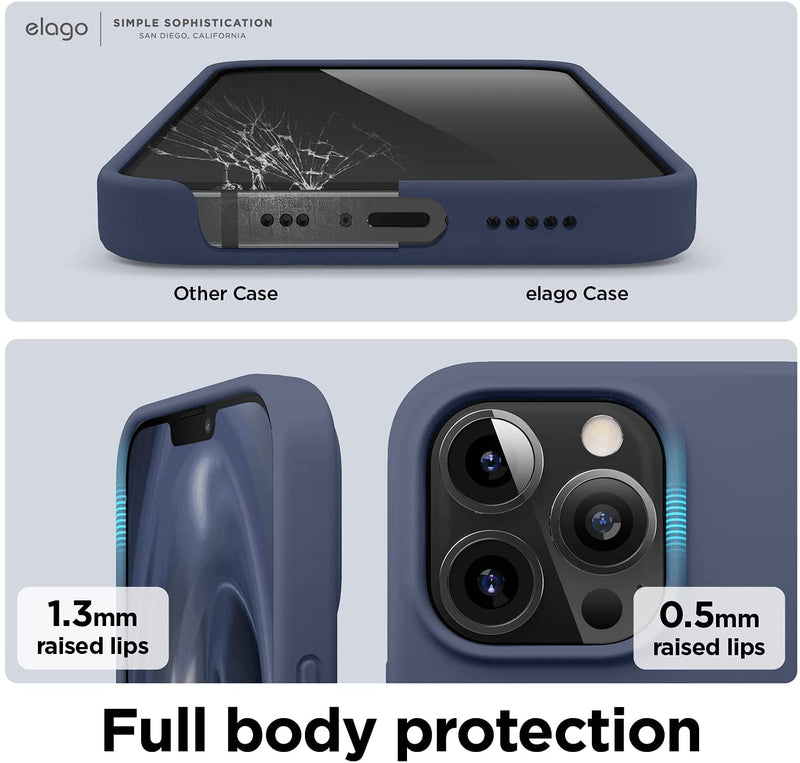 Elago iPhone 13 Pro MagSafe Soft Silicone Case - Jean Indigo [V] - كفر حماية مع  ماغ سيف