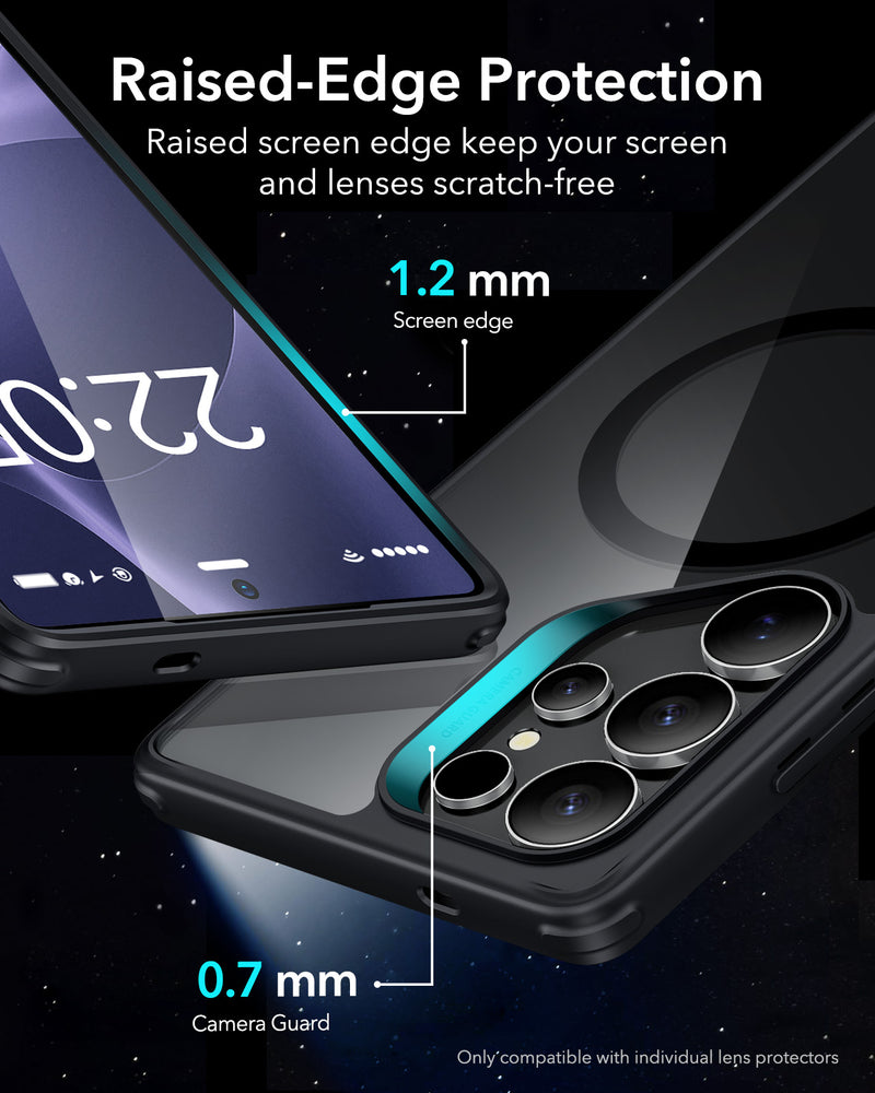 ESR Samsung S25 Ultra Classic Hybrid Magnetic Case (HaloLock) - Clear Black [V] -  S25 كفر جلاجسي  - حماية عالية - ماغ سيف - شفاف اسود - سامسونج ألتر