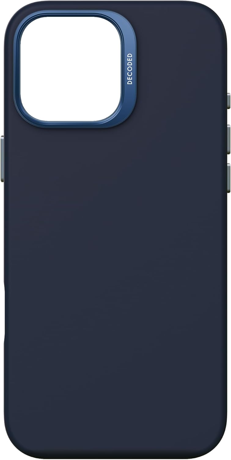 Decoded AntiMicrobial Silicone Case for iPhone 16 Pro/16 Pro MAX - Navy [V] - كفر حماية عالية - سيليكون - ماغ سيف