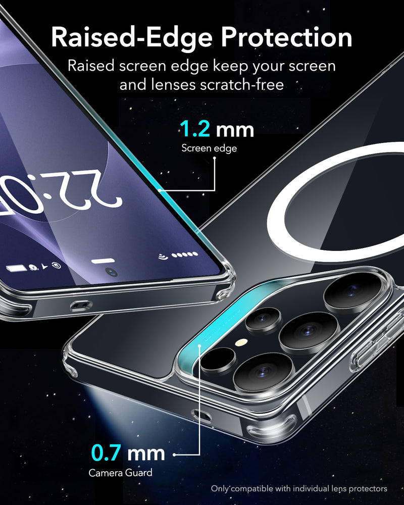 ESR Samsung S25 Ultra Classic Hybrid Magnetic Case (HaloLock) - Clear [V] -  S25 كفر جلاجسي  - حماية عالية - ماغ سيف - شفاف - سامسونج ألتر