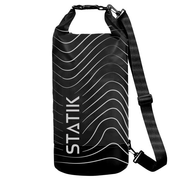 Statik Marcase - Waterproof Floating Bag 10L - Black - حقيبة ضد الماء - خاصية الطفو فوق الماء - سعة 10 لتر - جيوب خارجية