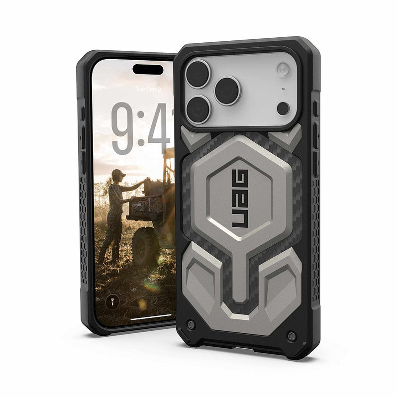 UAG iPhone 17 Pro/ 17 Pro Max Monarch Pro Magsafe Case - Titanium [V] - كفر حماية عالية - ايفون 17 برو / 17 بروماكس - ماغ سيف