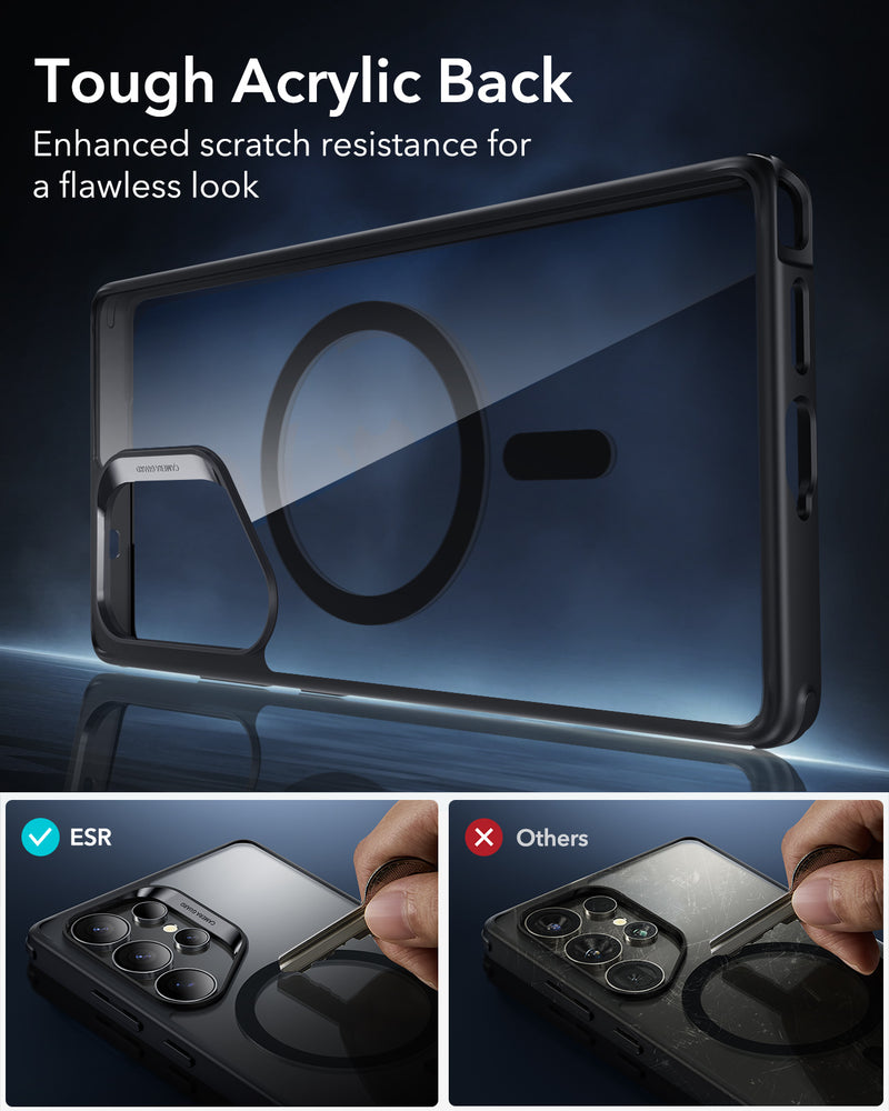 ESR Samsung S25 Ultra Classic Hybrid Magnetic Case (HaloLock) - Clear Black [V] -  S25 كفر جلاجسي  - حماية عالية - ماغ سيف - شفاف اسود - سامسونج ألتر