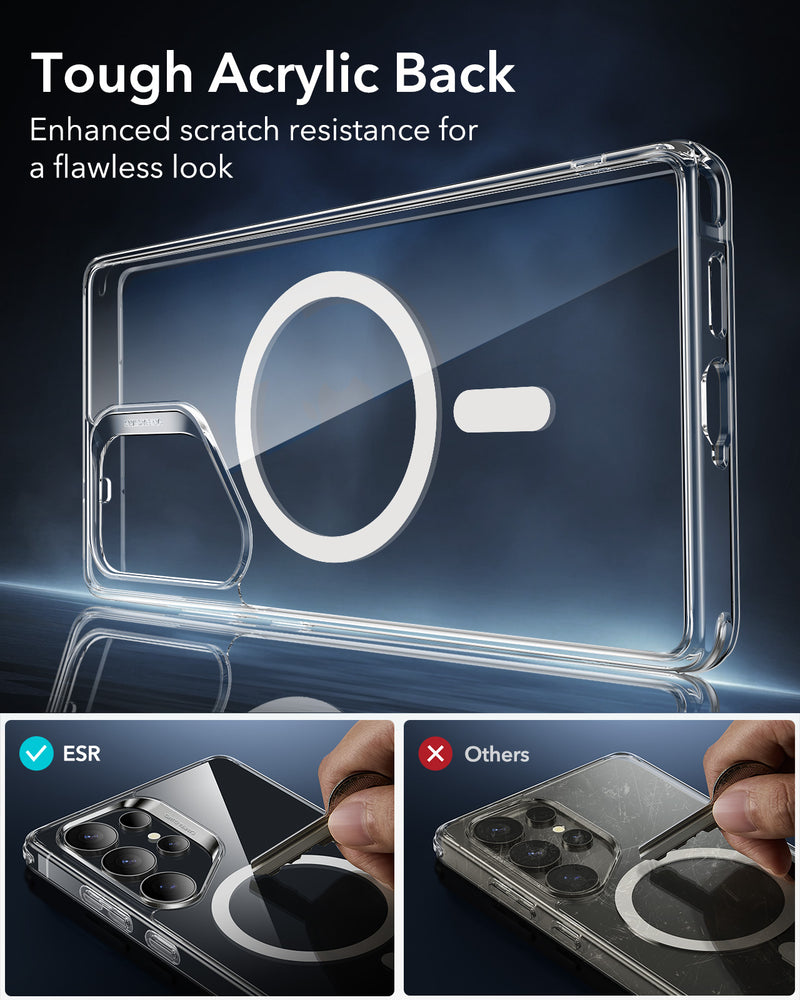 ESR Samsung S25 Ultra Classic Hybrid Magnetic Case (HaloLock) - Clear [V] -  S25 كفر جلاجسي  - حماية عالية - ماغ سيف - شفاف - سامسونج ألتر