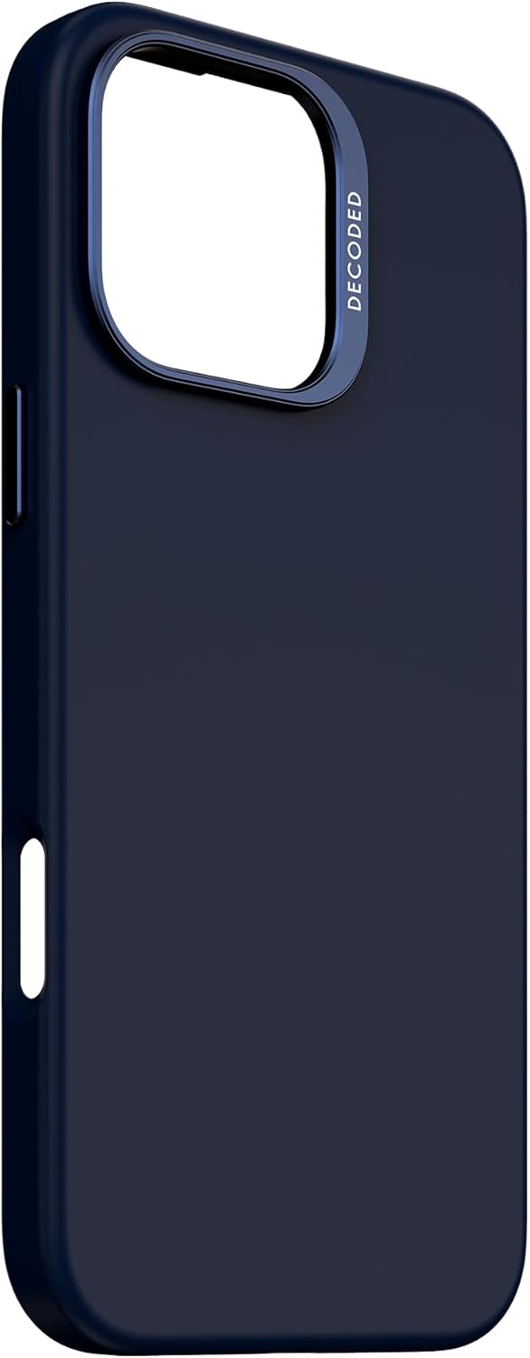 Decoded AntiMicrobial Silicone Case for iPhone 16 Pro/16 Pro MAX - Navy [V] - كفر حماية عالية - سيليكون - ماغ سيف