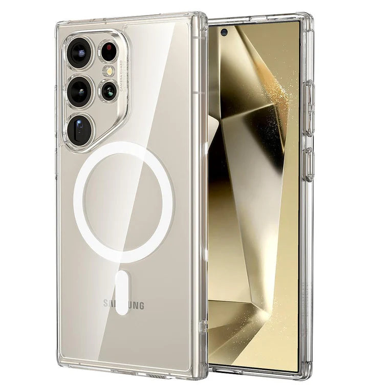 Samsung Galaxy S23 Ultra Clear Case  With Magsafe - كفر حماية عالية - ماغ سيف - سامسونج اس 23 الترا - شفاف