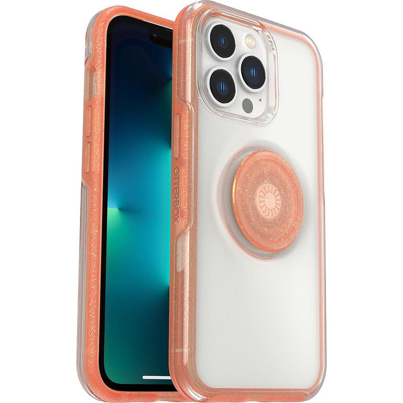 OtterBox iPhone 13 Pro Otter+Pop Symmetry Clear Case - Clear Coral [V] - كفر حماية