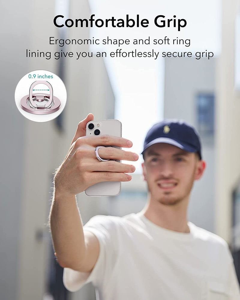 ESR HaloLock Ring Stand - Pastel Pink - مسكة خاتم - مغناطيس وستاند - خاصية الماغ سيف لاجهزة الايفون 12 و 13 و 14 و 15