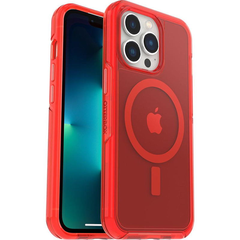 OtterBox Symmetry Plus Magsafe Clear Case - Translucent Red [V] - كفر حماية عالية - ماغ سيف