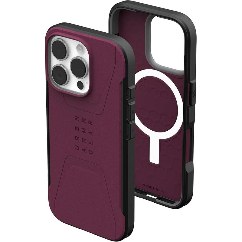 UAG iPhone 16 Pro Magsafe Civilian Case - Bordeaux [V] - كفر حماية عالية - ماغ سيف