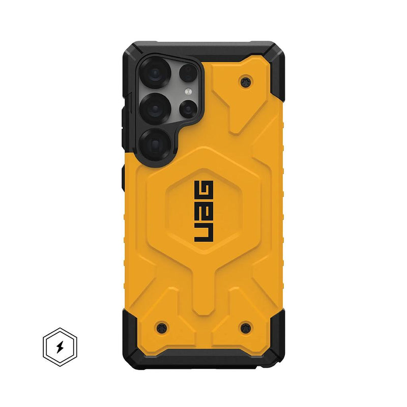 UAG Samsung Galaxy S25 Ultra Pathfinder MagSafe Case - Yellow [V] -  S25 كفر جلاجسي  - حماية عالية - ماغ سيف - سامسونج ألتر