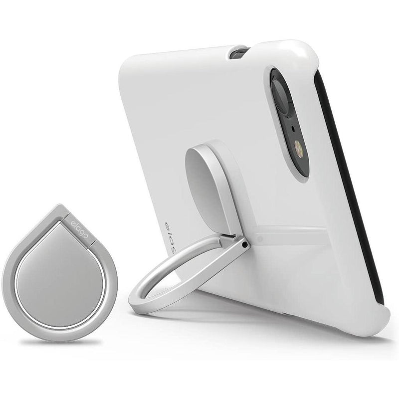 Elago Ring Holder -Grip and Stand - Silver [V] - مسكة خاتم + ستاند - 360