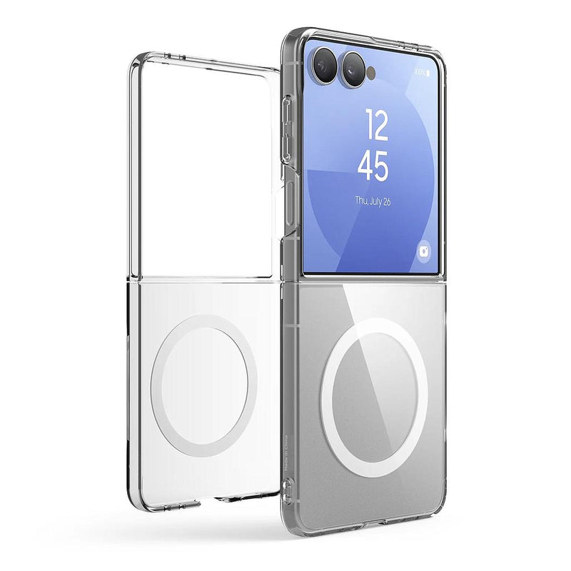 Elago Samsung Galaxy Z Flip 7 Magnetic PC Clear Case [V] - كفر سامسونج  - حماية عالية - ماغ سيف - شفاف