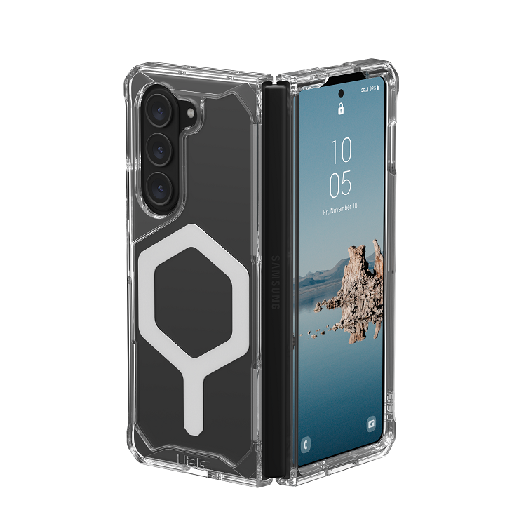 UAG Samsung Galaxy Z Fold 5 Plyo Pro Magsafe Case - Ice / Silver [V] - كفر سامسونج - حماية عاليه - ماغ سيف