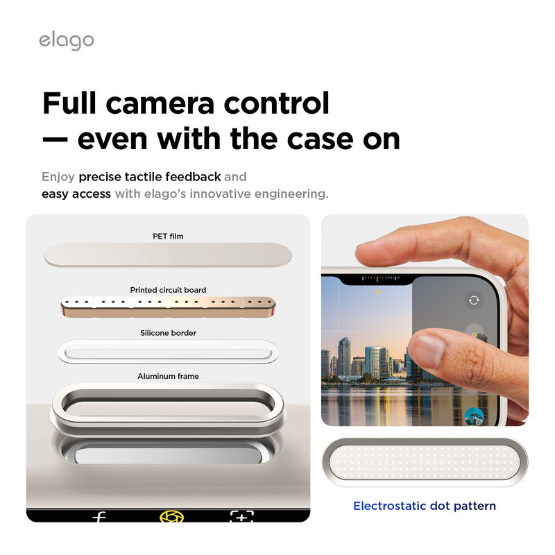 Elago iPhone 17 Pro / Pro Max Magnetic Silicone Case (Camera Control Key Included) - Stone  [V] - كفر حماية عالية - سيليكون - ايفون 17 برو / 17 بروماكس - ايلاجو - ماغ سيف