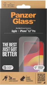PanzerGlass Ultra-Wide Fit Screen Protector for Apple iPhone 15/15 Plus/15 Pro/15 Pro Max - Clear - حماية شاشة شفافة عالية الجودة  - كاملة - بانزر جلاس