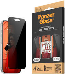 PanzerGlass Ultra-Wide Fit Screen Protector for Apple iPhone 15/15 Plus/15 Pro/15 Pro Max - Privacy - حماية شاشة خصوصية عالية الجودة - بانزر جلاس
