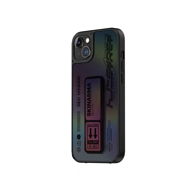 SkinArma Kira Kobai Case for iPhone 14/14 Plus/14 Pro/14Pro Max - Hologram - كفر حماية عالية مع مغناطيس للسيارة ومسكة ستاند