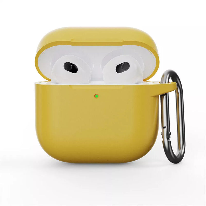 Clip AirPods 4 - 2024 Silicon Case - Yellow - كفر حماية - سماعة ابل ايربودز 4 - 2024