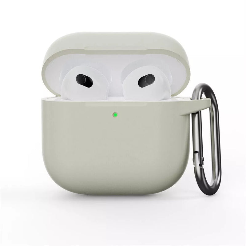 Clip AirPods 4 - 2024 Silicon Case - Antique White - كفر حماية - سماعة ابل ايربودز 4 - 2024