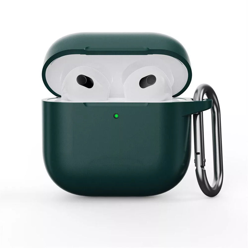 Clip AirPods 4 - 2024 Silicon Case - Dark Green - كفر حماية - سماعة ابل ايربودز 4 - 2024