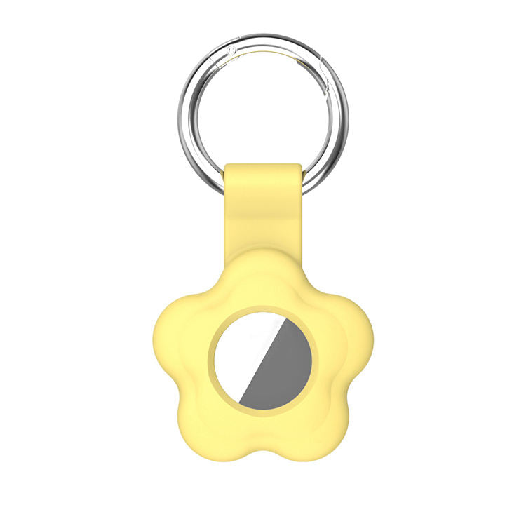 Apple Airtag Keychain Silicone Case - Yellow - كفر ميدالية ابل ايرتاغ