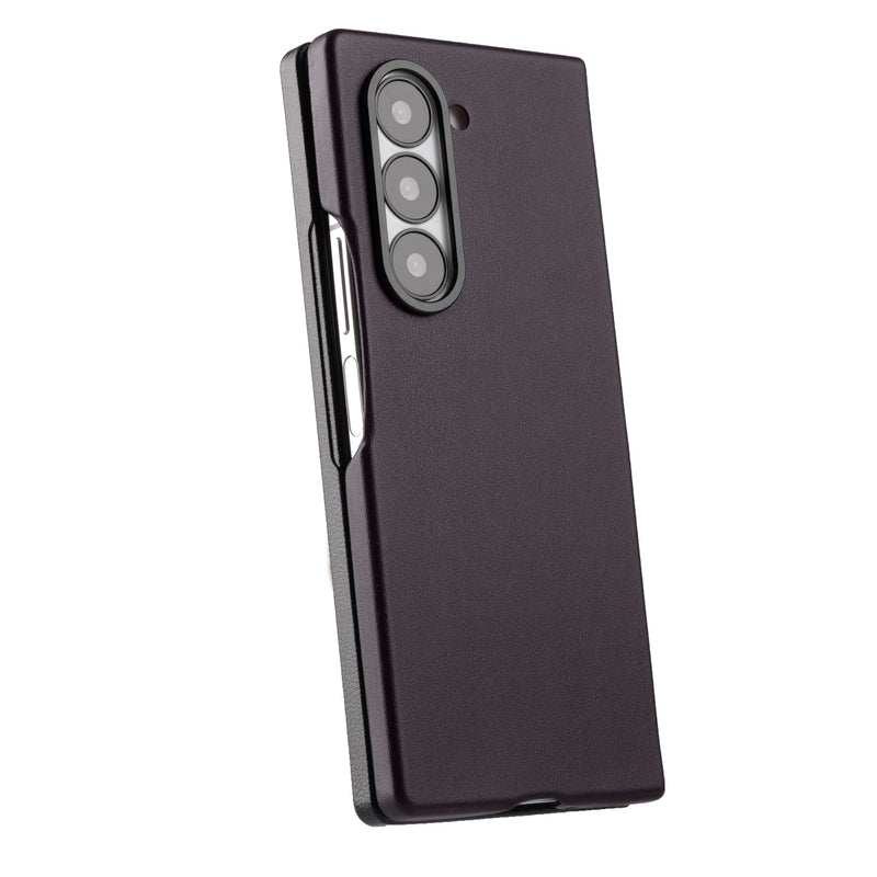 Melkco Origin Series PU Leather Regal Snap Pro Cover Case for Samsung Galaxy Fold 6 - DARK PURPLE [A] - كفر سامسونج  - حماية عالية - اسود