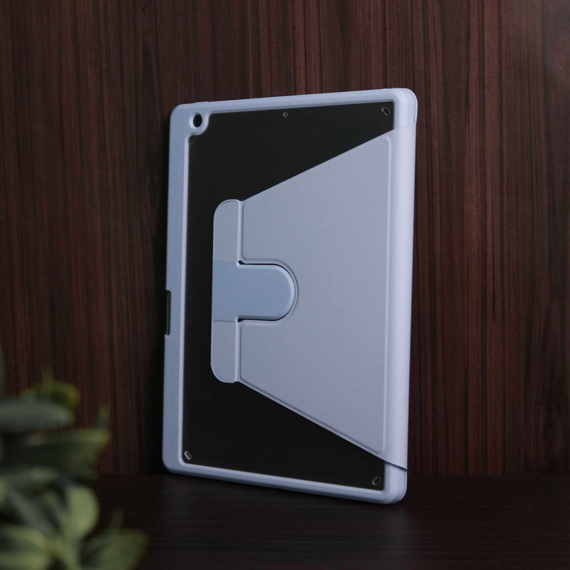 WiWu Waltz Rotative iPad Case - Light Blue - كفر ايباد حماية عالية - مع مكان للقلم - ووضعيتين للاستاند بالطول والعرض