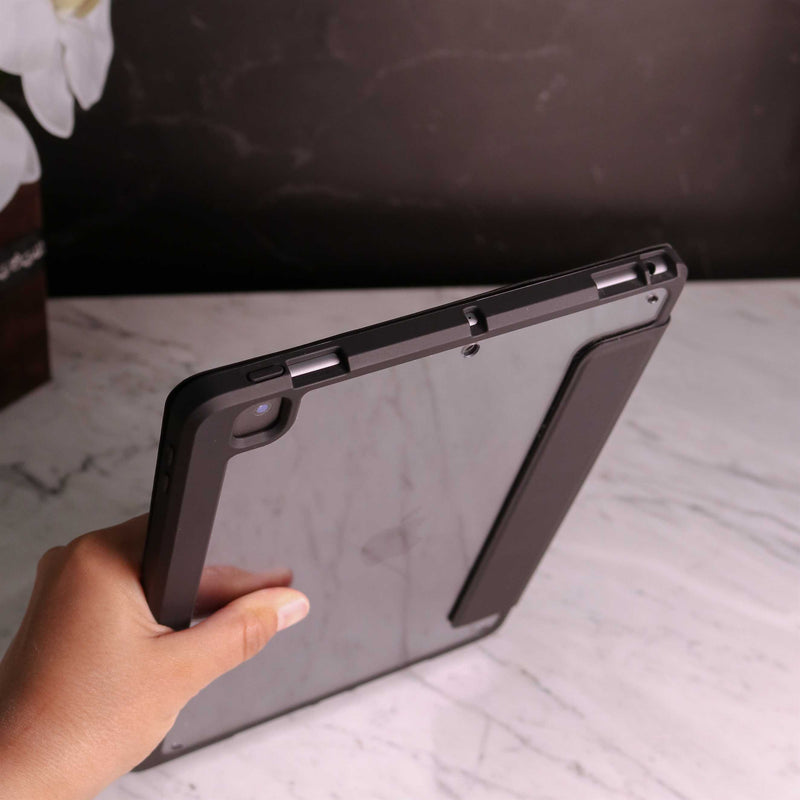 WiWu Magnetic iPad Folio Case - Black - كفر ايباد حماية عالية - مع مكان للقلم - ووضعيتين للاستاند - مغناطيس