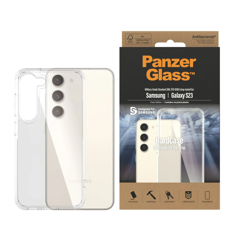 PanzerGlass - Hard Case Samsung - Galaxy S23 - بانزر - S23 كفر جلاجسي  - سامسونج شفاف