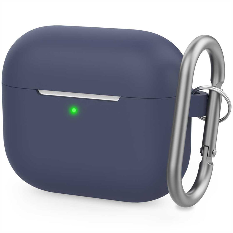 Ahastyle Silicone Keychain Case - Apple AirPods 3 - Midnight Blue - كفر حماية مع ميدالية - سماعة ابل ايربودز 3