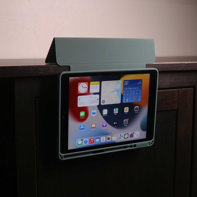 WiWu Magnetic iPad Folio Case - Green - كفر ايباد حماية عالية - مع مكان للقلم - ووضعيتين للاستاند - مغناطيس