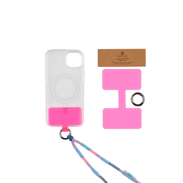 Happy-Nes - Only Phone Ring Patch - Orange - Pink - Green - for All Cases iPhone Models - خاتم دائري مع علاقة - هابي نيس - لتعليق الاستراب بالكفر