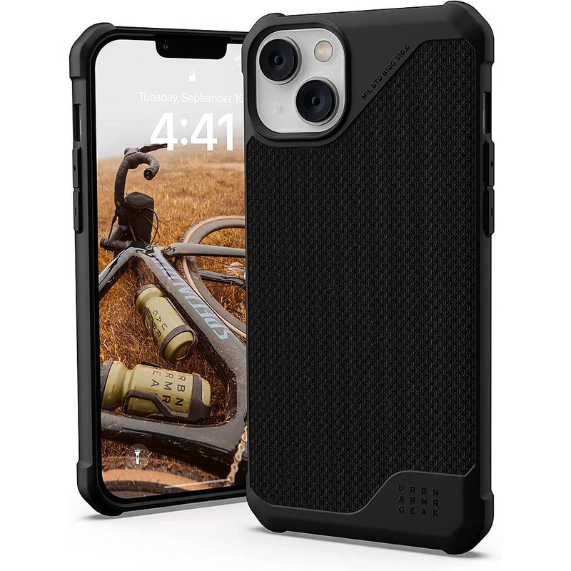 UAG Metropolis LT Case- Kevlar Black - 14/14 Pro/14 Plus/14 Pro Max  MagSafe Case [V] - كفر حماية عالية - يو اي جي - ماغ سيف