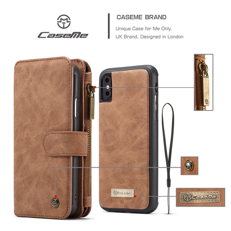 CaseMe 007 - Brown - كفر ومحفظة للبطاقات والنقود