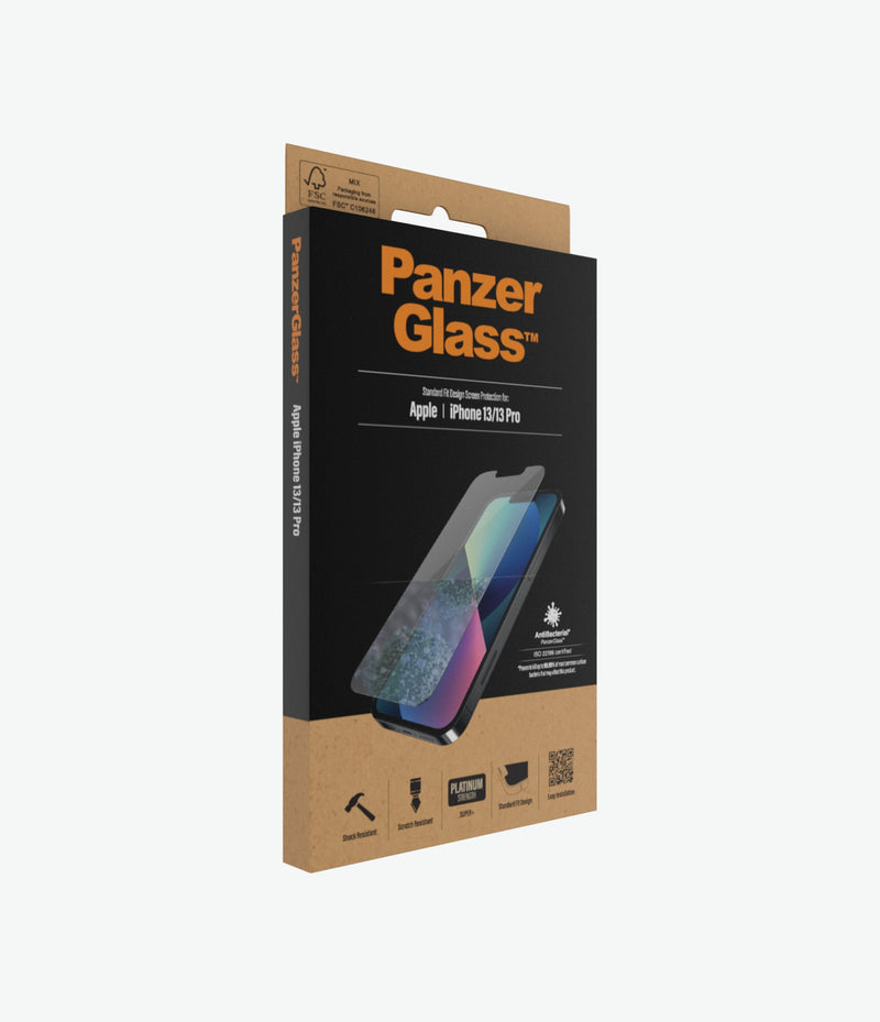 PanzerGlass for iPhone 14/13/13 Pro - Clear - حماية شاشة شفافة عالية الجودة - بانزر جلاس - مقاومة للكسر - ايفون 13 \ ايفون 13 برو