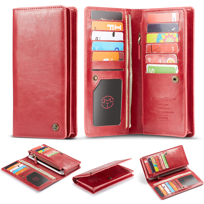 CaseMe 012 - Red - محفظة للهاتف والبطاقات والنقود - لجميع انواع الاجهزة