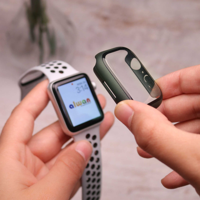 Uniq Legion Case With Screen Protection for Apple Watch - Hunter Green - كفر + حماية شاشة - ساعة الابل ووتش - يونيك
