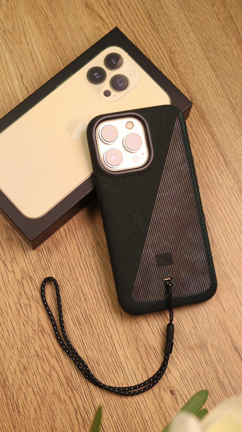 Lander Torrey Case - Black - iPhone 13 Pro/13 Pro Max - كفر حماية عالية - لاندر - مع خيط علاقة