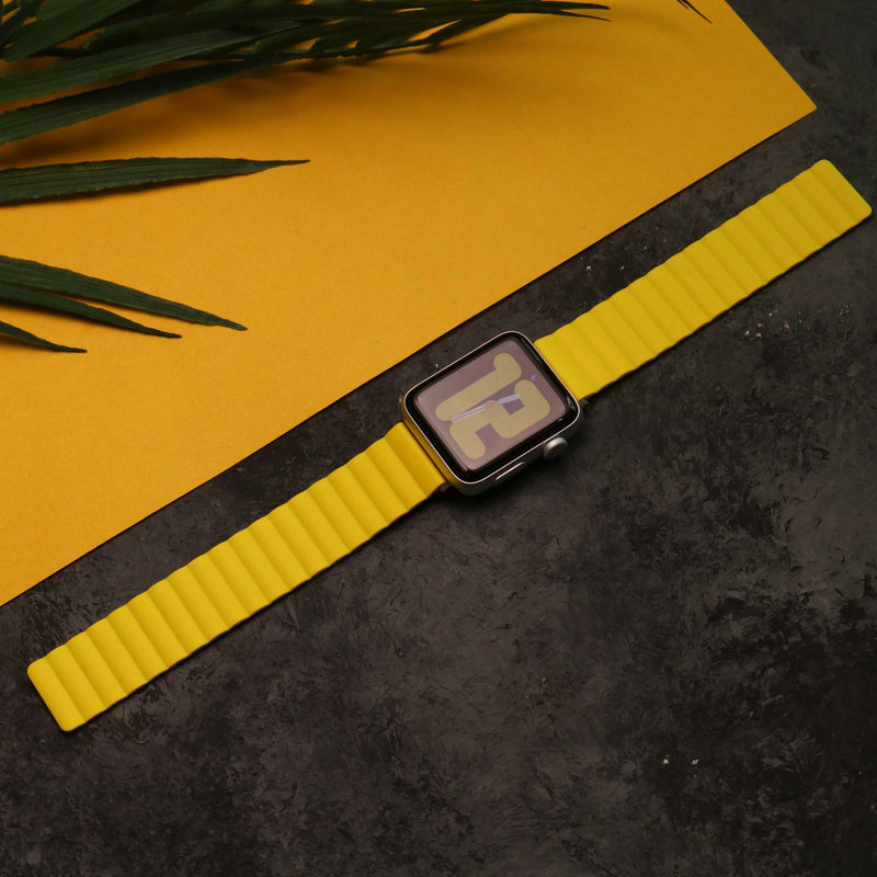 Uniq Revix Reversible Strap for Apple Watch - Lemon Yellow / Grey - سير ساعة ابل - لونين