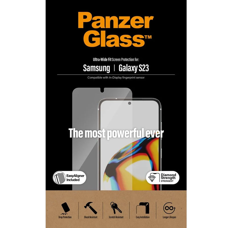 PanzerGlass - Samsung - Galaxy S23 - بانزر - S23 حماية شاشة - سامسونج شفاف