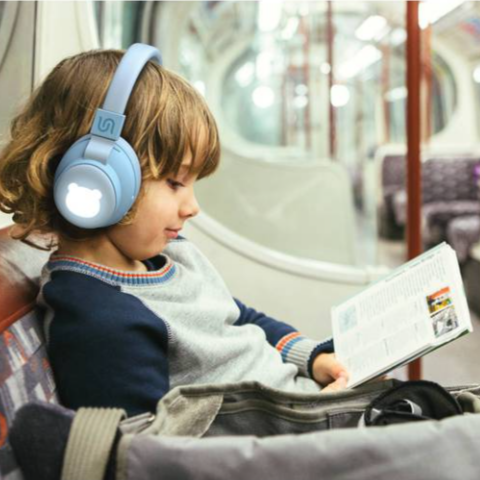Soundtec By Porodo Kids Wireless Headphone - Blue Bear - سماعة رأس بلوتوث - بورودو - كفالة 24 شهر
